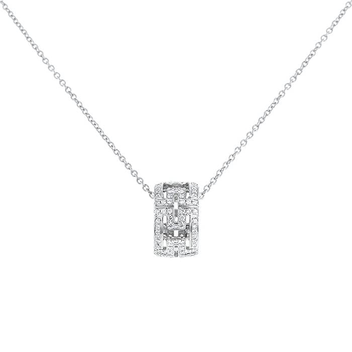 [Resenly Jewelry]PARENTESI NECKLACE SILVER DIAMOND