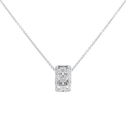 [Resenly Jewelry]PARENTESI NECKLACE SILVER DIAMOND