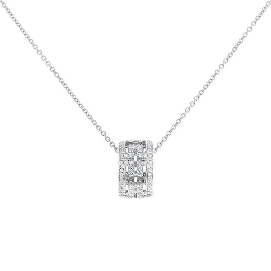 [Resenly Jewelry]PARENTESI NECKLACE SILVER DIAMOND