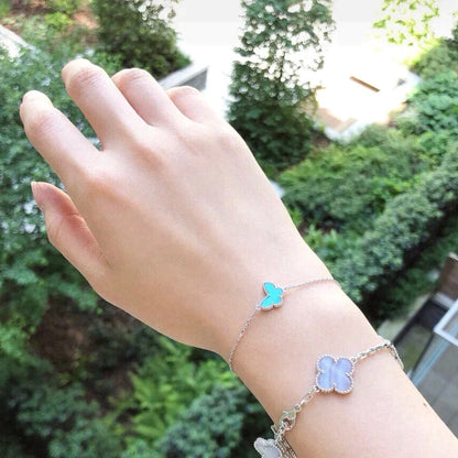 [Resenly Jewelry]BUTTERFLY TURQUOISE BUTTERFLY BRACELET SILVER
