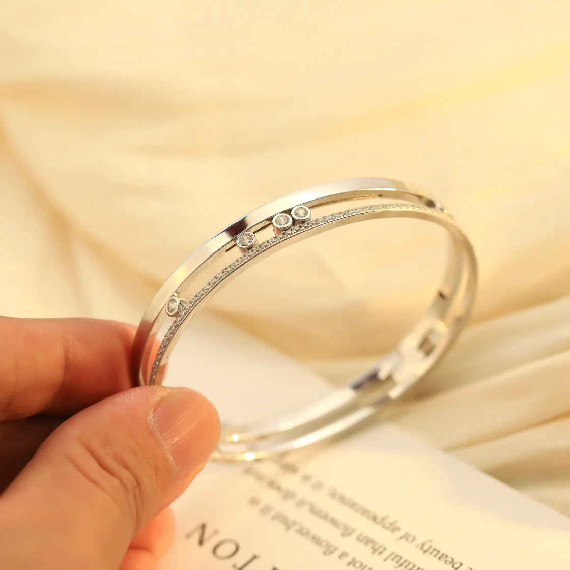 [Resenly Jewelry]Move Romane Diamond Bangle Bracelet