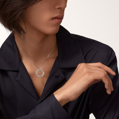 [Resenly Jewelry]LOVE NECKLACE 16MM 3 DIAMONDS