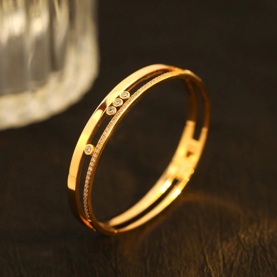 [Resenly Jewelry]Move Romane Diamond Bangle Bracelet