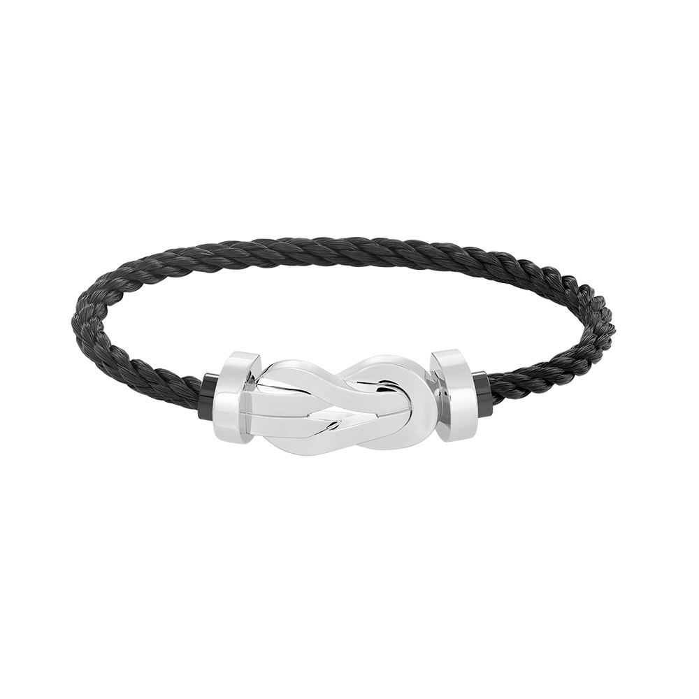 [Resenly Jewelry]CHANCE LARGE 8 FIGURE BUCKLE NO DIAMOND BRACELET SILVER