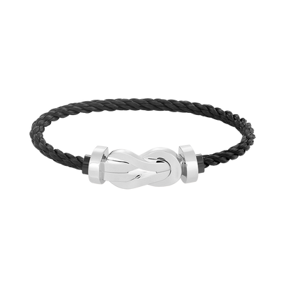 [Resenly Jewelry]CHANCE LARGE 8 FIGURE BUCKLE NO DIAMOND BRACELET SILVER