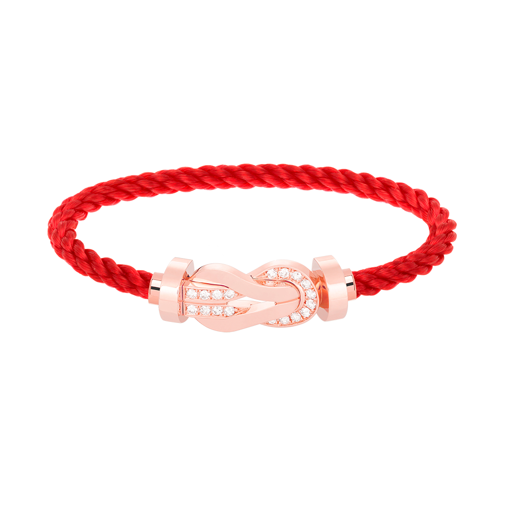 [Resenly Jewelry]CHANCE LARGE 8 FIGURE BUCKLE HALF DIAMOND BRACELET ROSE GOLD