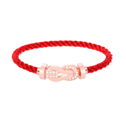 [Resenly Jewelry]CHANCE LARGE 8 FIGURE BUCKLE HALF DIAMOND BRACELET ROSE GOLD