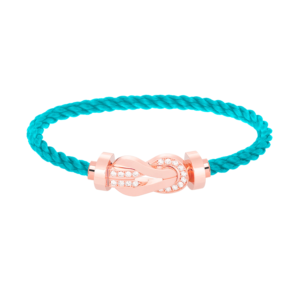 [Resenly Jewelry]CHANCE LARGE 8 FIGURE BUCKLE HALF DIAMOND BRACELET ROSE GOLD