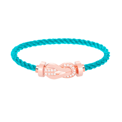 [Resenly Jewelry]CHANCE LARGE 8 FIGURE BUCKLE HALF DIAMOND BRACELET ROSE GOLD