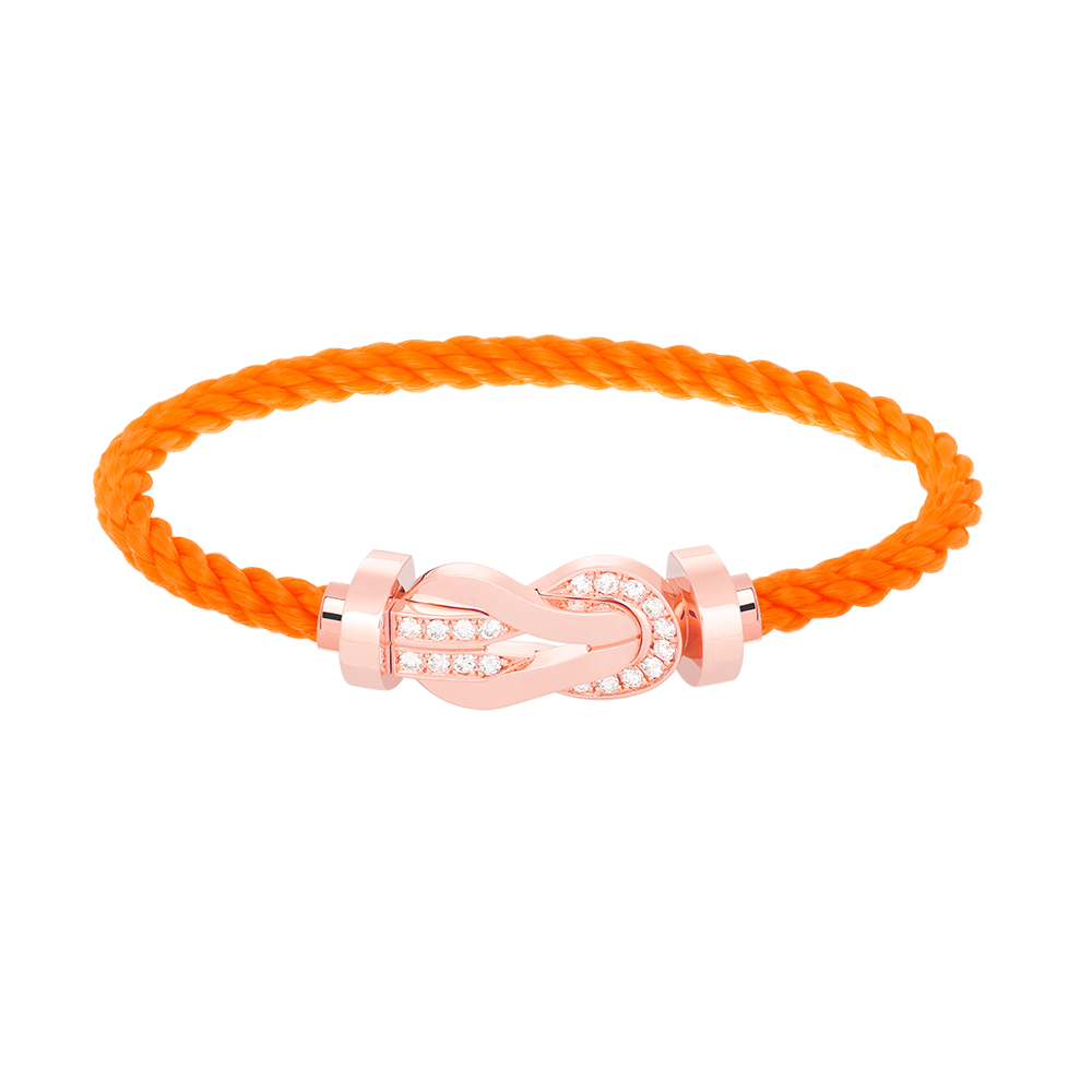 [Resenly Jewelry]CHANCE LARGE 8 FIGURE BUCKLE HALF DIAMOND BRACELET ROSE GOLD