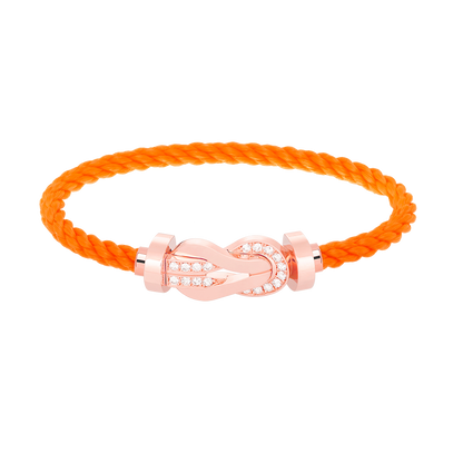 [Resenly Jewelry]CHANCE LARGE 8 FIGURE BUCKLE HALF DIAMOND BRACELET ROSE GOLD