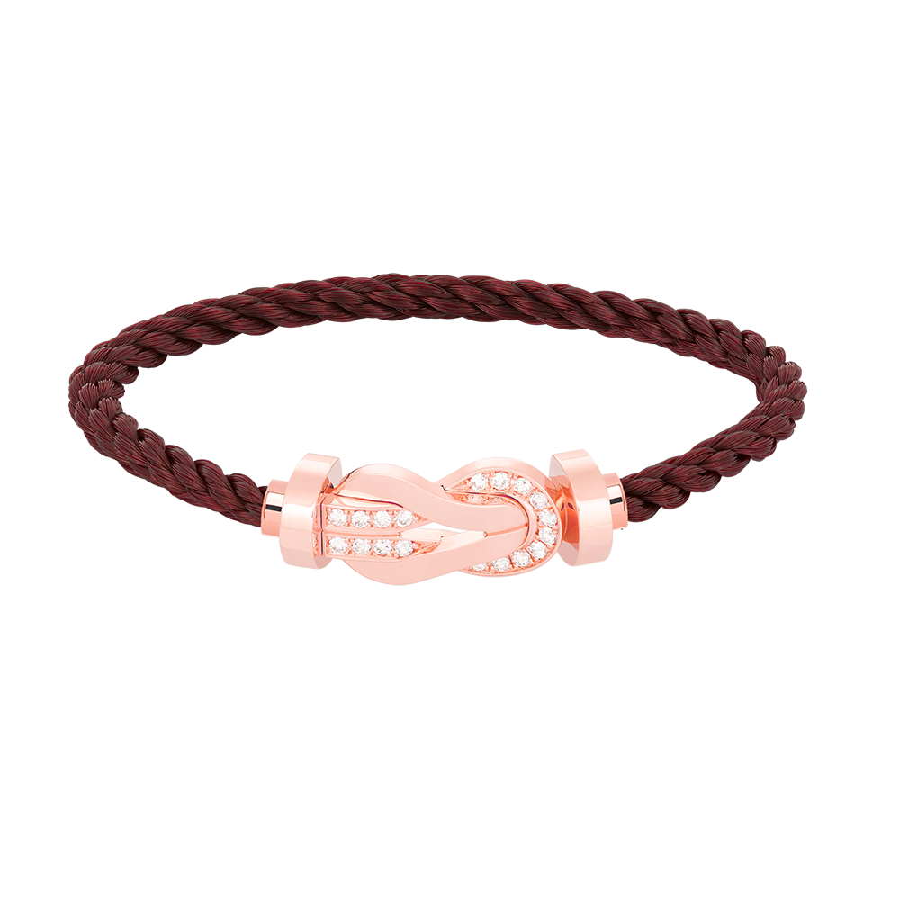 [Resenly Jewelry]CHANCE LARGE 8 FIGURE BUCKLE HALF DIAMOND BRACELET ROSE GOLD