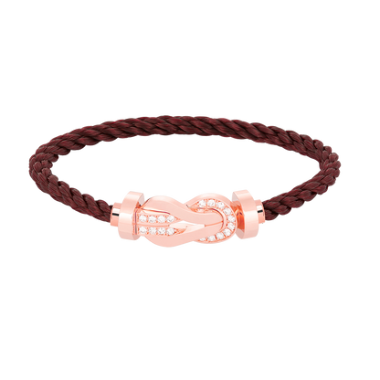 [Resenly Jewelry]CHANCE LARGE 8 FIGURE BUCKLE HALF DIAMOND BRACELET ROSE GOLD