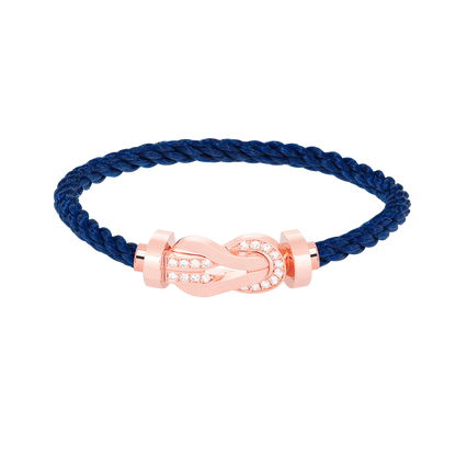[Resenly Jewelry]CHANCE LARGE 8 FIGURE BUCKLE HALF DIAMOND BRACELET ROSE GOLD