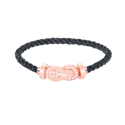 [Resenly Jewelry]CHANCE LARGE 8 FIGURE BUCKLE HALF DIAMOND BRACELET ROSE GOLD