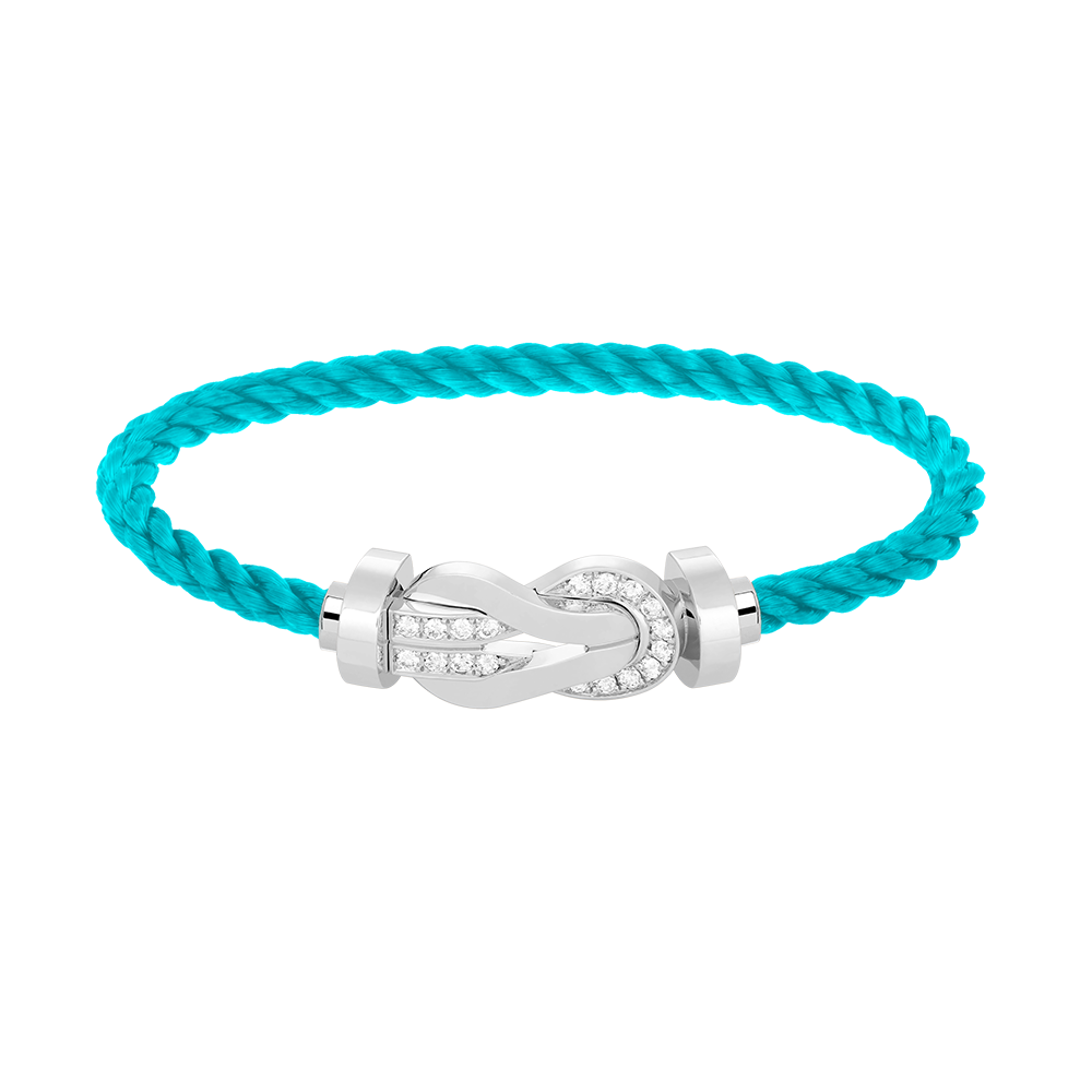 [Resenly Jewelry]CHANCE LARGE 8 FIGURE BUCKLE HALF DIAMOND BRACELET SILVER