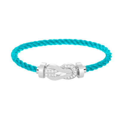 [Resenly Jewelry]CHANCE LARGE 8 FIGURE BUCKLE HALF DIAMOND BRACELET SILVER