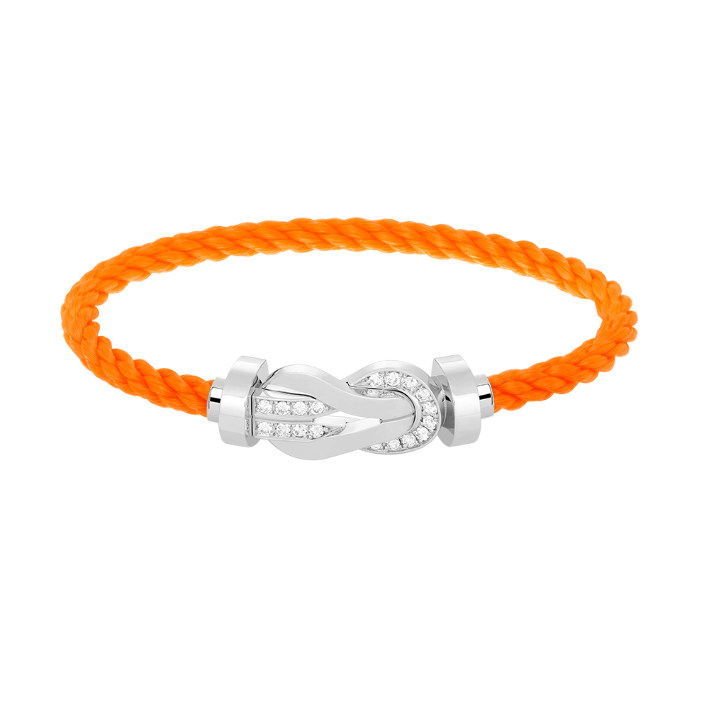 [Resenly Jewelry]CHANCE LARGE 8 FIGURE BUCKLE HALF DIAMOND BRACELET SILVER