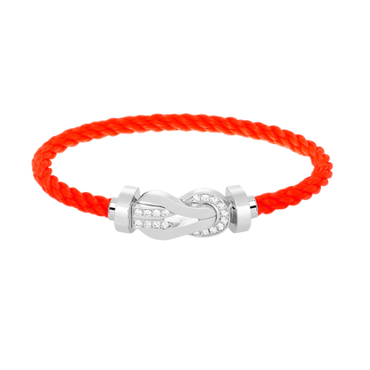 [Resenly Jewelry]CHANCE LARGE 8 FIGURE BUCKLE HALF DIAMOND BRACELET SILVER