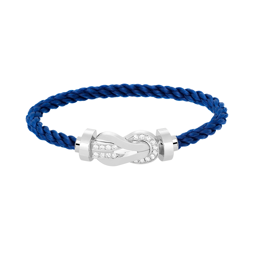 [Resenly Jewelry]CHANCE LARGE 8 FIGURE BUCKLE HALF DIAMOND BRACELET SILVER