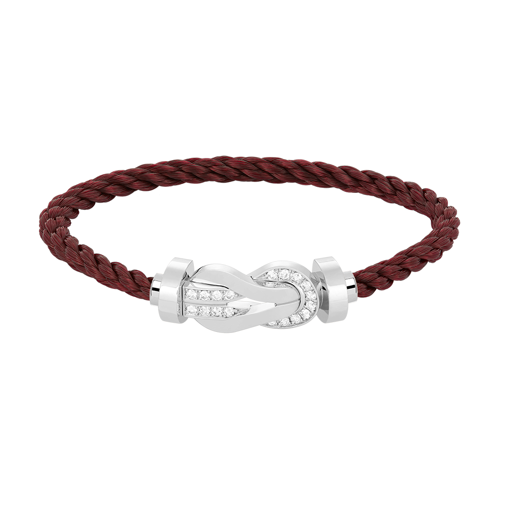 [Resenly Jewelry]CHANCE LARGE 8 FIGURE BUCKLE HALF DIAMOND BRACELET SILVER