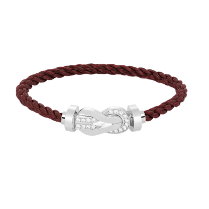 [Resenly Jewelry]CHANCE LARGE 8 FIGURE BUCKLE HALF DIAMOND BRACELET SILVER