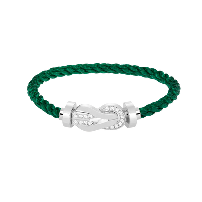 [Resenly Jewelry]CHANCE LARGE 8 FIGURE BUCKLE HALF DIAMOND BRACELET SILVER