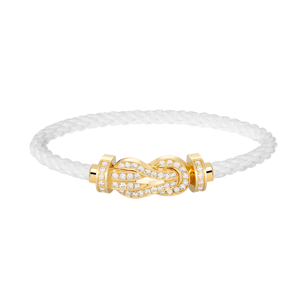 [Resenly Jewelry]CHANCE LARGE 8 FIGURE BUCKLE FULLDIAMOND BRACELET GOLD