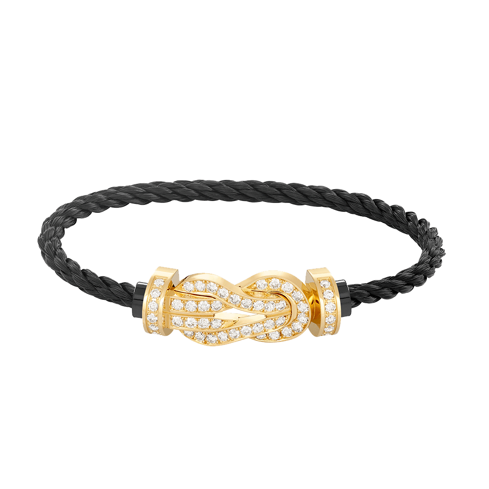 [Resenly Jewelry]CHANCE LARGE 8 FIGURE BUCKLE FULLDIAMOND BRACELET GOLD