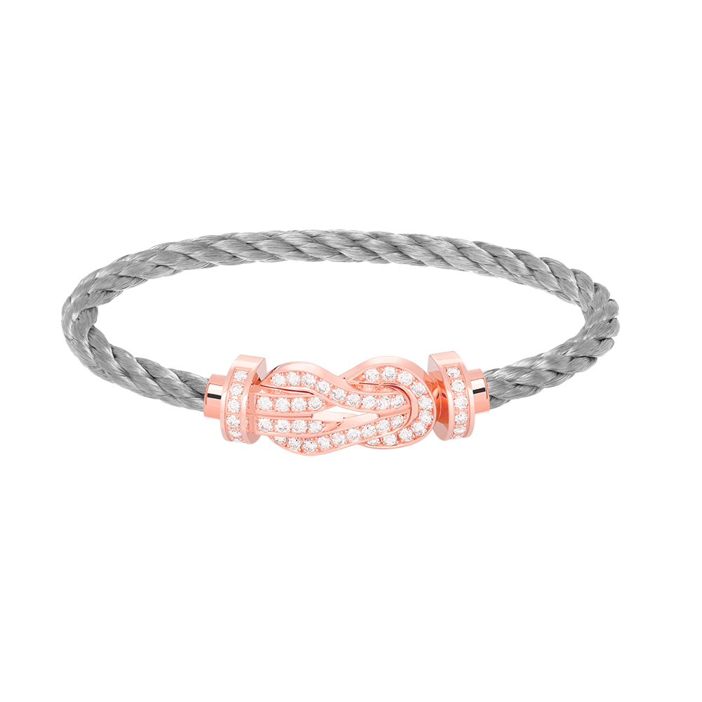 [Resenly Jewelry]CHANCE LARGE 8 FIGURE BUCKLE FULL DIAMOND BRACELET ROSE GOLD