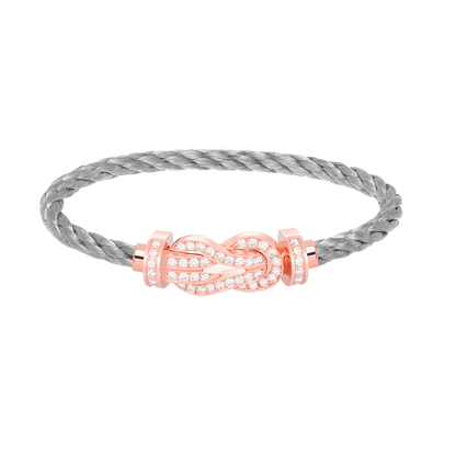 [Resenly Jewelry]CHANCE LARGE 8 FIGURE BUCKLE FULL DIAMOND BRACELET ROSE GOLD