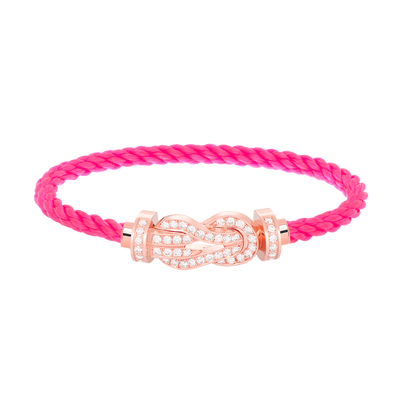 [Resenly Jewelry]CHANCE LARGE 8 FIGURE BUCKLE FULL DIAMOND BRACELET ROSE GOLD