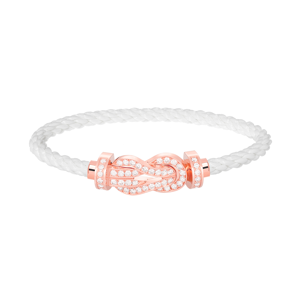[Resenly Jewelry]CHANCE LARGE 8 FIGURE BUCKLE FULL DIAMOND BRACELET ROSE GOLD