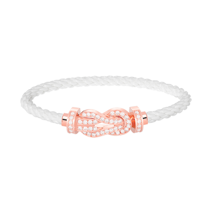 [Resenly Jewelry]CHANCE LARGE 8 FIGURE BUCKLE FULL DIAMOND BRACELET ROSE GOLD