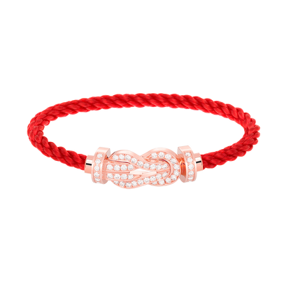 [Resenly Jewelry]CHANCE LARGE 8 FIGURE BUCKLE FULL DIAMOND BRACELET ROSE GOLD