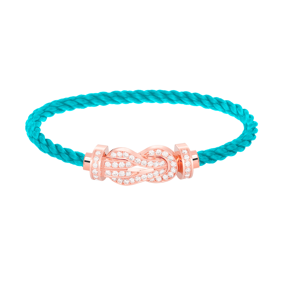 [Resenly Jewelry]CHANCE LARGE 8 FIGURE BUCKLE FULL DIAMOND BRACELET ROSE GOLD