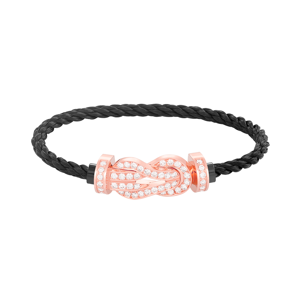 [Resenly Jewelry]CHANCE LARGE 8 FIGURE BUCKLE FULL DIAMOND BRACELET ROSE GOLD