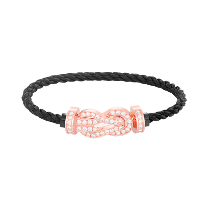 [Resenly Jewelry]CHANCE LARGE 8 FIGURE BUCKLE FULL DIAMOND BRACELET ROSE GOLD