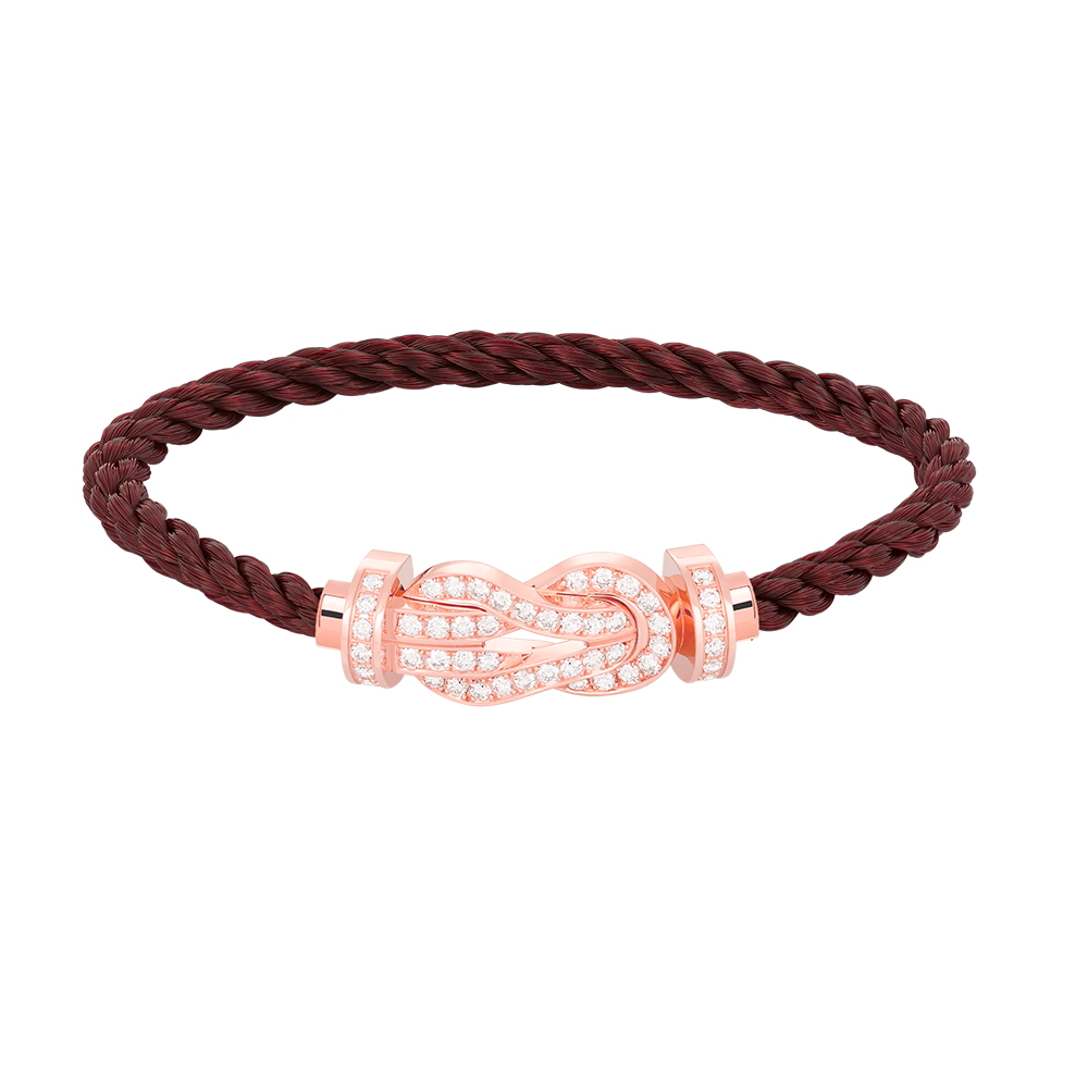 [Resenly Jewelry]CHANCE LARGE 8 FIGURE BUCKLE FULL DIAMOND BRACELET ROSE GOLD