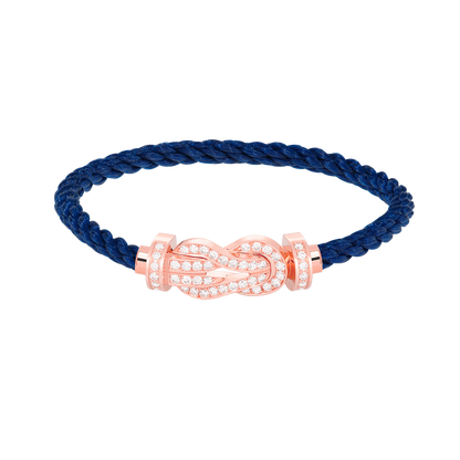 [Resenly Jewelry]CHANCE LARGE 8 FIGURE BUCKLE FULL DIAMOND BRACELET ROSE GOLD