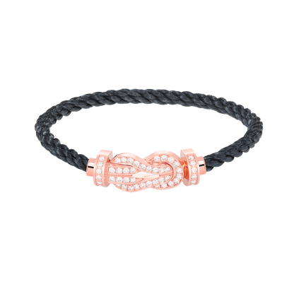 [Resenly Jewelry]CHANCE LARGE 8 FIGURE BUCKLE FULL DIAMOND BRACELET ROSE GOLD
