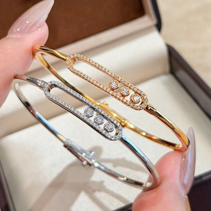[Resenly Jewelry]Move Pavé Diamond Bangle Bracelet M
