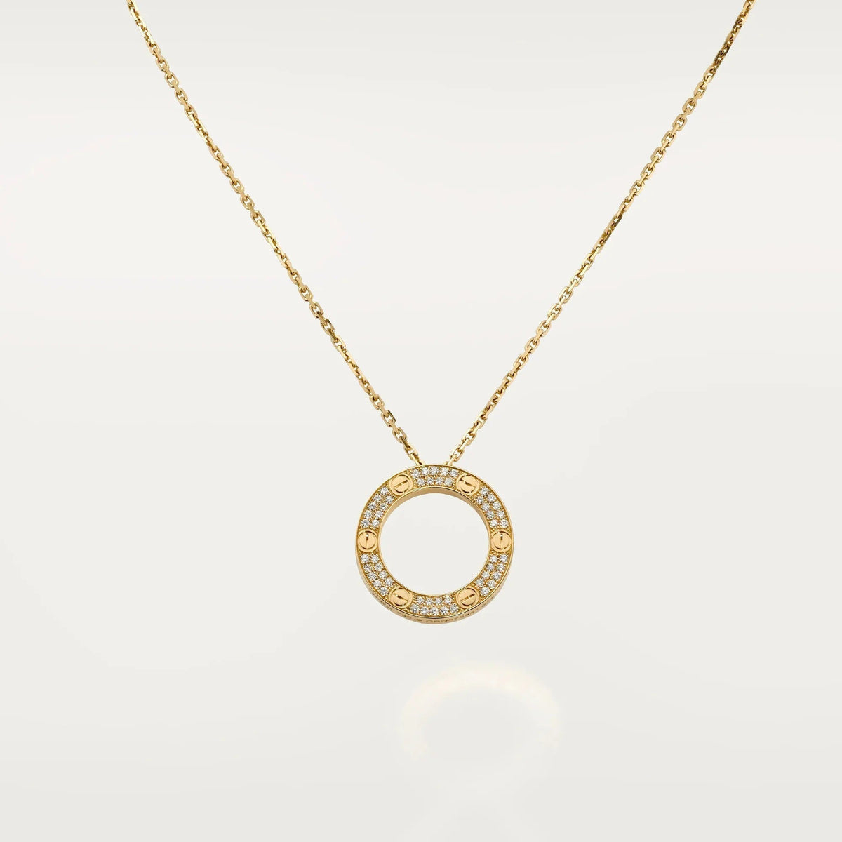 [Resenly Jewelry]LOVE NECKLACE 16MM  FULL DIAMOND
