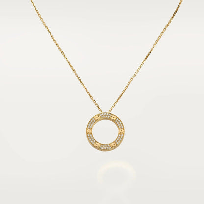 [Resenly Jewelry]LOVE NECKLACE 16MM  FULL DIAMOND