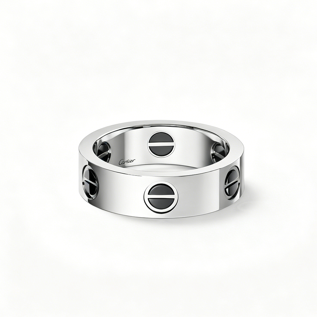 [Resenly Jewelry]LOVE RING 5.5MM NO DIAMONDS  CERAMIC