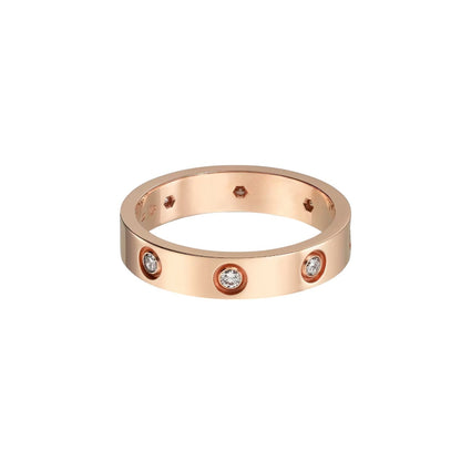 [Resenly Jewelry]LOVE 4MM 8 DIAMOND RING