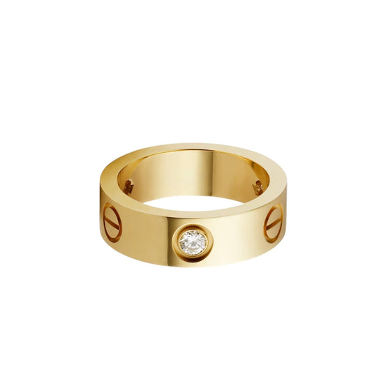 [Resenly Jewelry]LOVE 5.5MM 3 DIAMOND RING