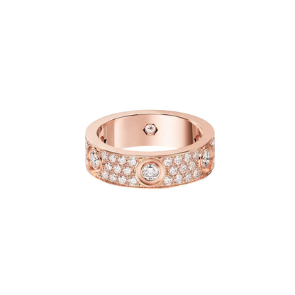 [Resenly Jewelry]LOVE 5.5MM FULL-PAVE 6-DIAMOND RING