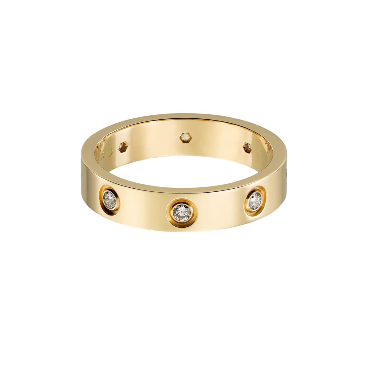 [Resenly Jewelry]LOVE 4MM 8 DIAMOND RING
