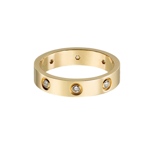 [Resenly Jewelry]LOVE 4MM 8 DIAMOND RING